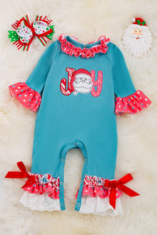  Joy application baby romper with embroidered ruffle. RPG50143028 LOI
