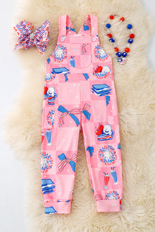  Pink patriotic girls jumpsuit. PNG50111 JEAN