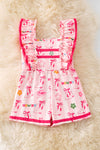 Howdy" Lt. Pink western romper with angel sleeves. PNG50252 SOL