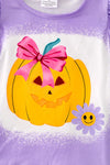 OFG41466 LOI: Coquette pumpkin printed top & bell bottoms.