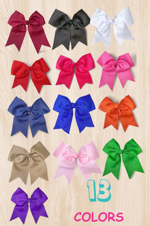  8" X 8" Cheer leader hair bows with alligator clip. 6pcs/$10.50