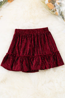  Soft Velvety fabric ruffle skirt. DRG65153102-AMY