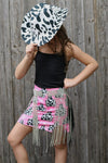 aRhinestone fashion belt for girls, available in 2 colors.