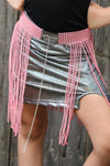 aRhinestone fashion belt for girls, available in 2 colors.