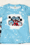 Thing one & Two" boys checker printed pajamas set. BSPO110113-Amy
