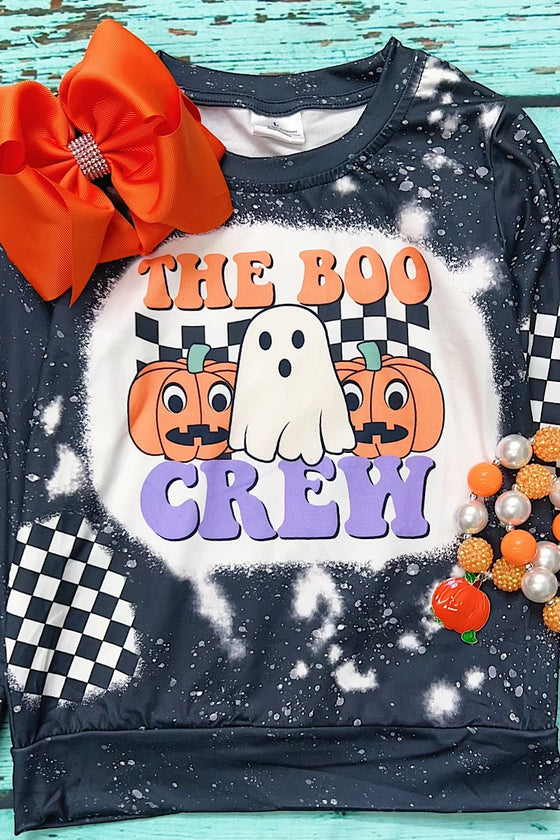 The boo crew" graphic printed sweatshirt. TPG40113028 JEAN