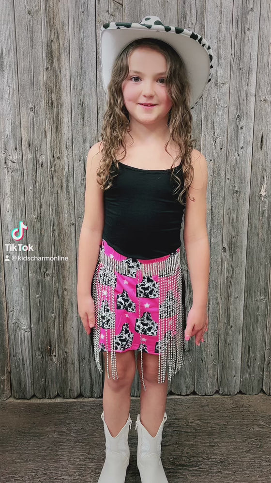 aRhinestone fashion belt for girls, available in 2 colors.