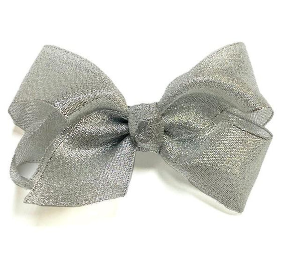 SILVER 4IN WIDE BOWS 24PCS/$7.50 BW-SILVER-4