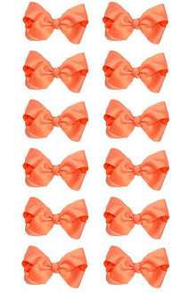  CORAL ROSE BOWS 5.5IN WIDE 12PCS/$7.50 BW-210-5