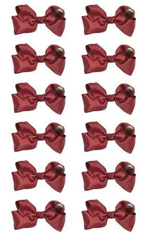  BURGUNDY BOWS 5.5IN WIDE 12PCS/$7.50  BW-275-4