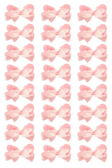  L. PINK HAIR BOWS 4" WIDE 24PCS/7.50  BW-123-4