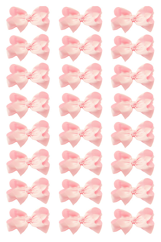L. PINK HAIR BOWS 4" WIDE 24PCS/7.50  BW-123-4