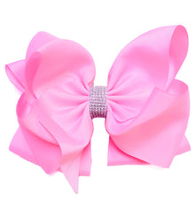  TULIP 6.5" WIDE DOUBLE LAYER HAIR BOW. 5PCS/$10.00  BW-148-S