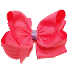  PASSION FRUIT 6.5" WIDE HAIR BOWS. 5PCS/$10.00 DOUBLE LAYER. BW-159-S