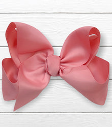  DUSTY ROSE 7.5" WIDE HAIR BOWS. 12PCS/$18.00 BW-160-P