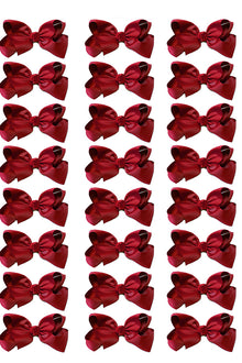  SCARLET 4IN WIDE BOWS 24PCS/$7.50 BW-260-4