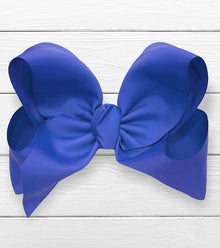  COBALT 7.5" WIDE HAIR BOWS. 12PCS/$18.00 BW-329-P