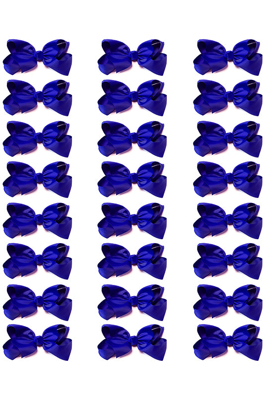 ROYAL BLUE 4IN WIDE BOWS 24PCS/$7.50 BW-329-4
