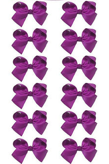  PURPLE BOWS 5.5IN WIDE 12PCS/$7.50 BW-465-5