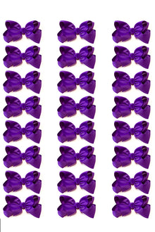  D. PURPLE BOWS 4IN WIDE 24PCS/$7.50 BW-470-4