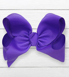  REGAL PURPLE 7.5" WIDE HAIR BOWS. 12PCS/$18.00 BW-470-P