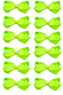  KEY LIME BOWS 5.5IN WIDE 12PCS/$7.50 BW-544-5