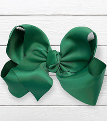  FOREST GREEN 7.5" WIDE HAIR BOWS. 12PCS/$18.00 BW-587-P