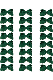  HUNTER GREEN BOWS 4IN WIDE 24PCS/$7.50  BW-589-4