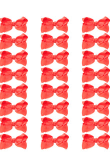  NEON ORANGE BOWS 4IN WIDE 24PCS/$7.50 BW-600-4