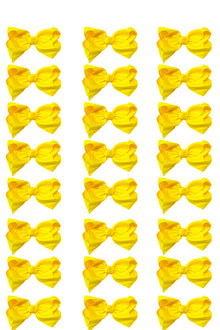  YELLOW 4IN WIDE BOWS 24PCS/$7.50 BW-645-4