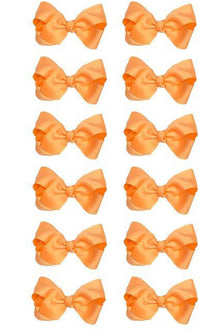  PEACH BOWS 5.5IN WIDE 12PCS/$7.50 BW-720-5