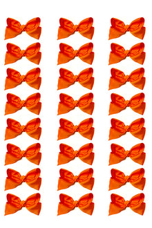  ORANGE BOWS 4IN WIDE 24PCS/$7.50 BW-750-4
