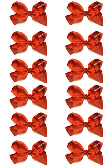 MANDARIN ORANGE 5.5" HAIR BOWS. 12PCS/$7.50 BW-765-5