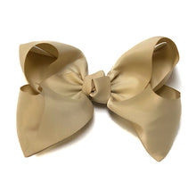  TAN 7.5" HAIR BOWS. 12PCS/$18.00 BW-835-P