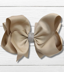  CANDIED GINGER 7.5" RHINESTONE HAIRBOWS/ DOUBLE LAYER. 5PCS/$10.00 BW-836-S