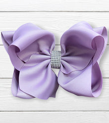  FRESCO DOUBLE LAYER RHINESTONE HAIR BOWS 7.5"WIDE 5PCS/$10.00 BW-434-S