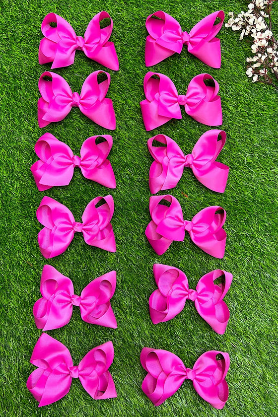 GARDEN ROSE 5.5" INCH HAIR BOWS 12PCS/$7.50 BW-183-5