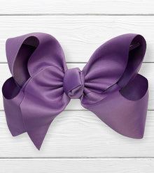  AMETHYST 7.5" WIDE HAIR BOWS. 12PCS/$18.00 BW-473-P