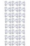 WHITE 4IN WIDE BOWS 24PCS/$7.50 BW-029-4